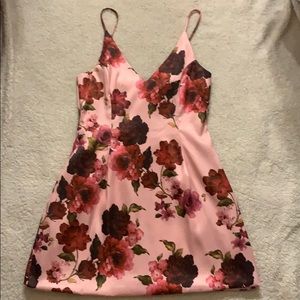 Pink flower dress(NEW)